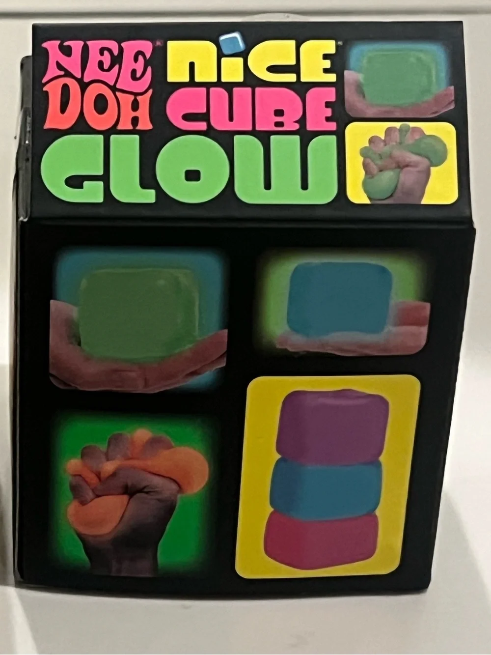 NeeDoh Nice Cube Glow Super Solid Squish! - Blue